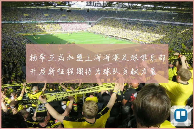 杨希正式加盟上海海港足球俱乐部开启新征程期待为球队贡献力量